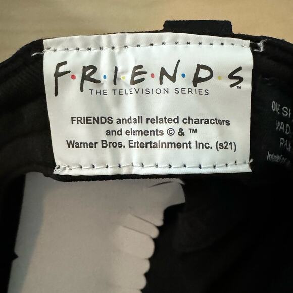 FRIENDS 2 for 1 Hat + Mask Baseball Cap Black OS Fits Most 14 Yrs & Older - Picture 5 of 8